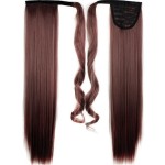 Extensie de par coada cu clema si arici dreapta de 55 cm cod SI66M433 Castaniu Inchis